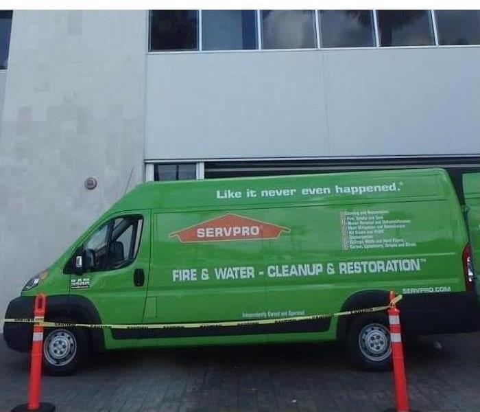 SERVPRO Green Service Van from the side
